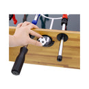 54-Inch Hurricane Light Cherry Foosball Table With Accessories (SAK38651) - Saksby Wholesale - Soccer Ball Hole