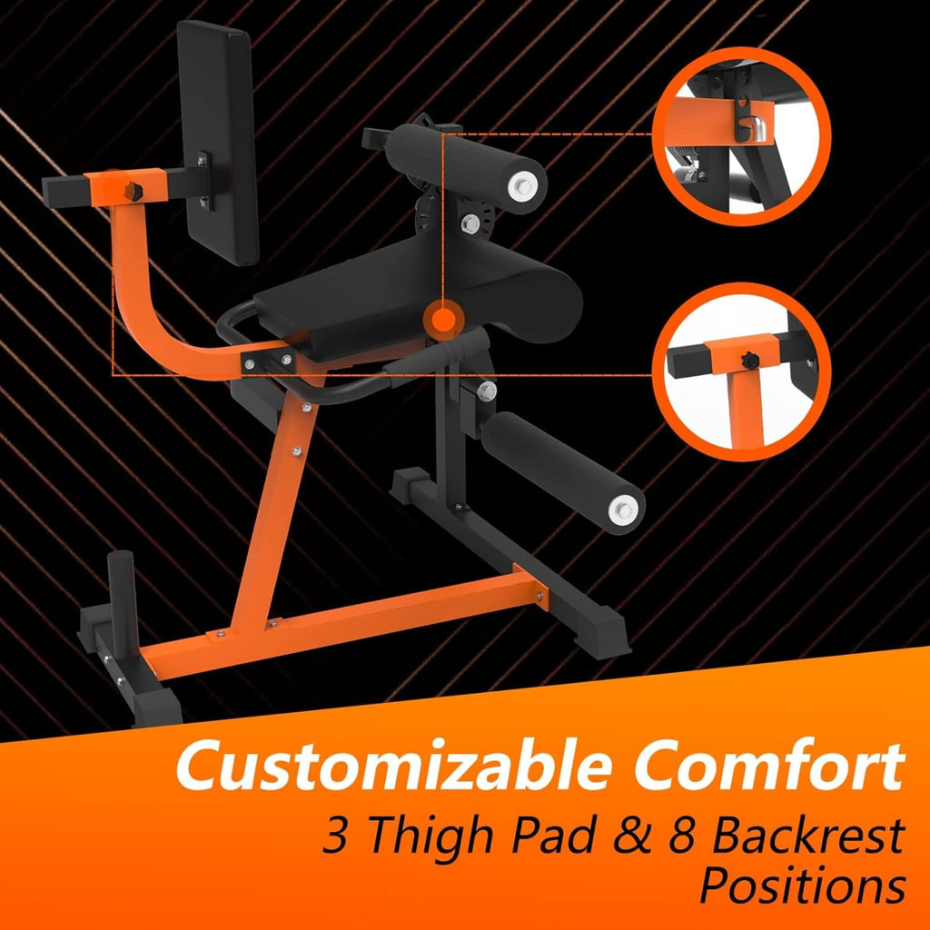 550LBS Adjustable Lower Body Leg Extension And Curl Machine (SAK16390) - Saksby Wholesale - Thigh Pad And Back Rest Position