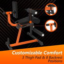 550LBS Adjustable Lower Body Leg Extension And Curl Machine (SAK16390) - Saksby Wholesale - Thigh Pad And Back Rest Position