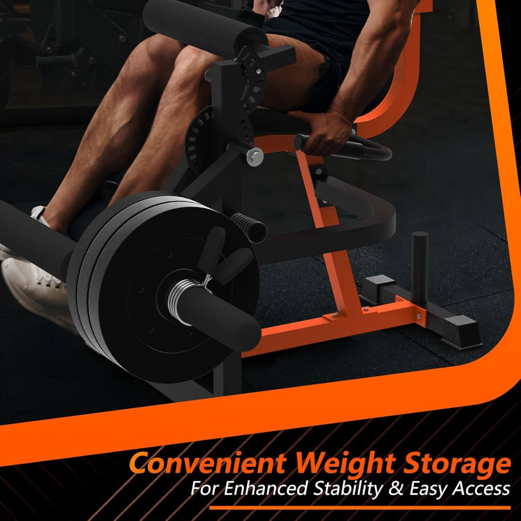 550LBS Adjustable Lower Body Leg Extension And Curl Machine (SAK16390) - Saksby Wholesale - Weight Storage