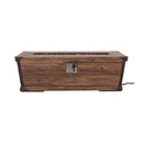 56 Inch Outdoor 50K BTU Wood Pattern Rectangle Gas Burning Fire Pit (SAK43681) - Saksby Wholesale - Back View