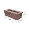 56 Inch Outdoor 50K BTU Wood Pattern Rectangle Gas Burning Fire Pit (SAK43681) - Saksby Wholesale - Dimensions