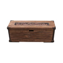 56 Inch Outdoor 50K BTU Wood Pattern Rectangle Gas Burning Fire Pit (SAK43681) - Saksby Wholesale - Front View