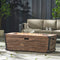 56 Inch Outdoor 50K BTU Wood Pattern Rectangle Gas Burning Fire Pit (SAK43681) - Saksby Wholesale - On Fire Lifestlye