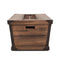 56 Inch Outdoor 50K BTU Wood Pattern Rectangle Gas Burning Fire Pit (SAK43681) - Saksby Wholesale - Side View White Background