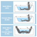 59-Inch 2-Person Acrylic Corner Whirlpool 16-Jet Hydromassage Bathtub With Heater Rainbow Light (SAK12058) - Saksby Wholesale -   Capacity