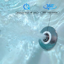 59-Inch 2-Person Acrylic Corner Whirlpool 16-Jet Hydromassage Bathtub With Heater Rainbow Light (SAK12058) - Saksby Wholesale -   Jets