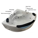59-Inch 2-Person Luxury Corner Whirlpool Jetted Bathtub (SAK97310) - Saksby Wholesale - Components