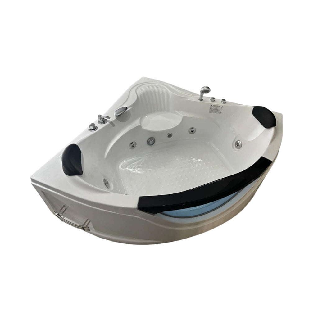 59-Inch 2-Person Luxury Corner Whirlpool Jetted Bathtub (SAK97310) - Saksby Wholesale - Top View