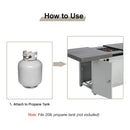 59-Inch 50K BTU Propane Fire Pit Table With Extendable Top (SAK71253) - Saksby Wholesale - How To Use Details
