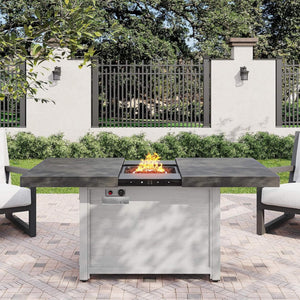 59-Inch 50K BTU Propane Fire Pit Table With Extendable Top (SAK71253)