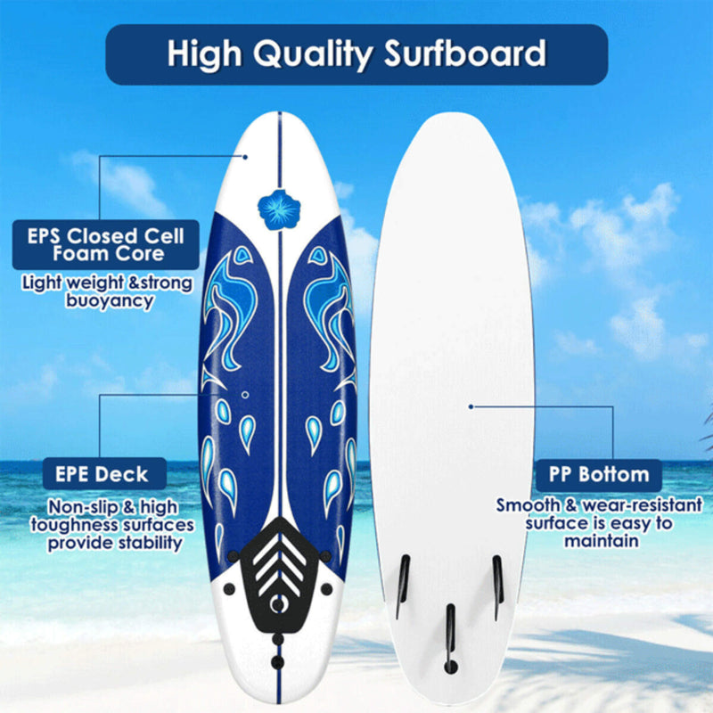 6' Inflatable Blow Up Stand Up Paddle SUP Surfboard (SAK94461)- Saksby Wholesale - Features View