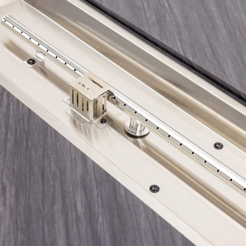 60-Inch Rectangular Outdoor Modern Propane Fire Pit Table With Rain Cover (SAK91273) - Saksby Wholesale - Center Details