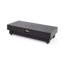 60-Inch Rectangular Outdoor Modern Propane Fire Pit Table With Rain Cover (SAK91273) - Saksby Wholesale - Top Side View Close Lid