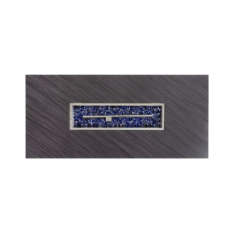 60-Inch Rectangular Outdoor Modern Propane Fire Pit Table With Rain Cover (SAK91273) - Saksby Wholesale - Top View