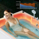 61-Inch 2-Person Acrylic Whirlpool Massage Bathtub With 16 Water Jets And LED Lights (SAK15780) - Saskby Wholesale - Temperature View