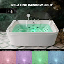 61-Inch 2-Person Acrylic Whirlpool Massage Bathtub With 16 Water Jets And LED Lights (SAK15780) - Saskby Wholesale - LED Lights View