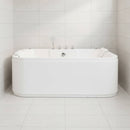 61-Inch 2-Person Acrylic Whirlpool Massage Bathtub With 16 Water Jets And LED Lights (SAK15780) - Saskby Wholesale - Lifestyle Front View