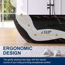 [63X29.5-Inch] Freestanding Modern Marble-Design Solid Surface Soaking Tub With Overflow (SAK11528) - Saksby Wholesale - Ergonomic Design