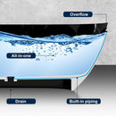 [63X29.5-Inch] Freestanding Modern Marble-Design Solid Surface Soaking Tub With Overflow (SAK11528) - Saksby Wholesale - Features