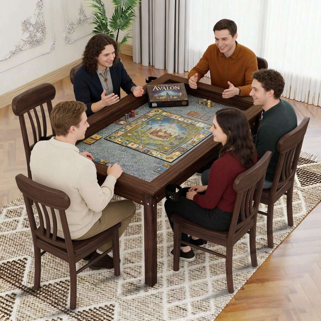 [63X40-Inch] Premium 2-In-1 Multifunctional Board Game Table For 4–6 Players (SAK84513) - Saksby Wholesale - Board Gaming Table VIew