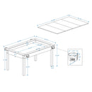 [63X40-Inch] Premium 2-In-1 Multifunctional Board Game Table For 4–6 Players (SAK84513) - Saksby Wholesale - Dimensions