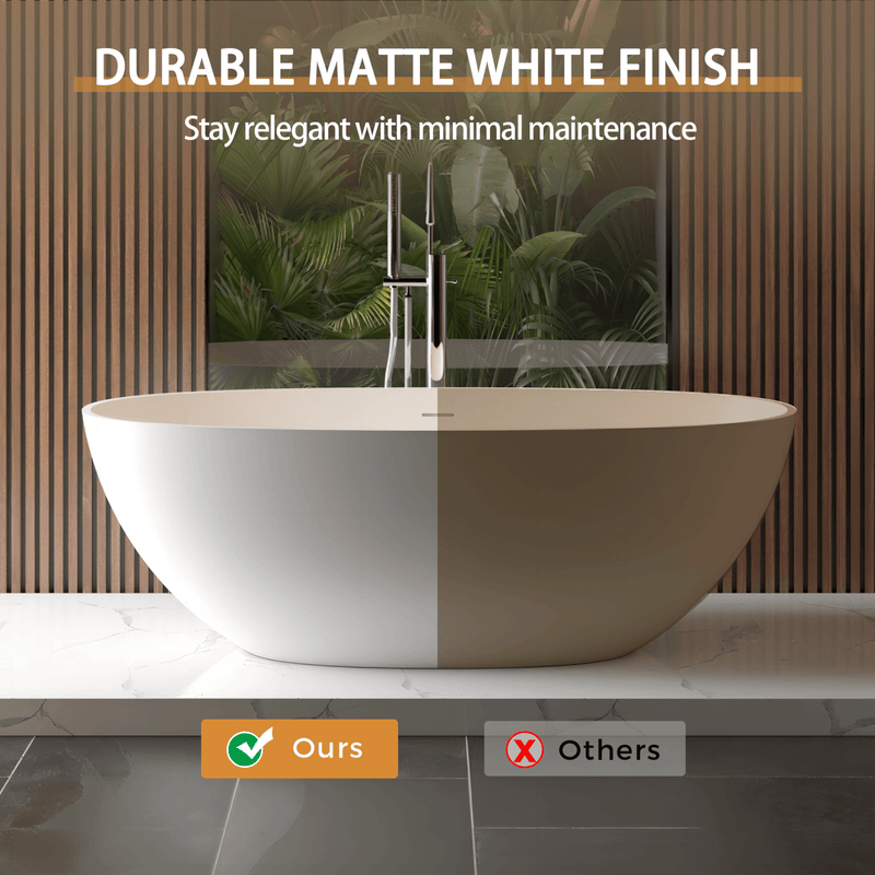 65 Inch Luxury Freestanding Soaking Bathtub With Overflow And Pop-Up Drain (SAK69451) - Saksby Wholesale - Color