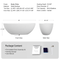 65 Inch Luxury Freestanding Soaking Bathtub With Overflow And Pop-Up Drain (SAK69451) - Saksby Wholesale - Dimensions