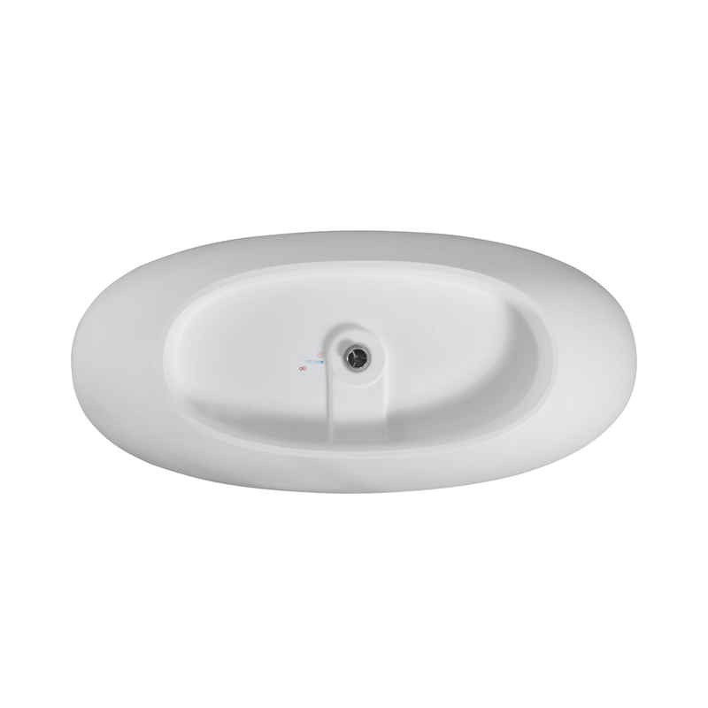 65 Inch Luxury Freestanding Soaking Bathtub With Overflow And Pop-Up Drain (SAK69451) - Saksby Wholesale - Open Drainage