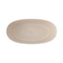 [65X33-Inch] Freestanding Oval Stone Resin Soaking Tub With Overflow (SAK39231) - Saksby Wholesale - Beige Top View On White Background