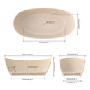 [65X33-Inch] Freestanding Oval Stone Resin Soaking Tub With Overflow (SAK39231) - Saksby Wholesale - Dimensions