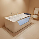 67-Inch 7-Jets Hydrotherapy Whirlpool Bathtub With Glass Panel (SAK25480) - Saksby Wholesale - Top Right View