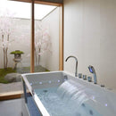 67-Inch 7-Jets Hydrotherapy Whirlpool Bathtub With Glass Panel (SAK25480) - Saksby Wholesale - Waterfall