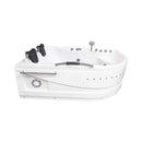 67-Inch Premium 2-Person 16-Jet Whirlpool Hydromassage Bathtub (SAK72851) - Saksby Wholesale - Front View On White Background