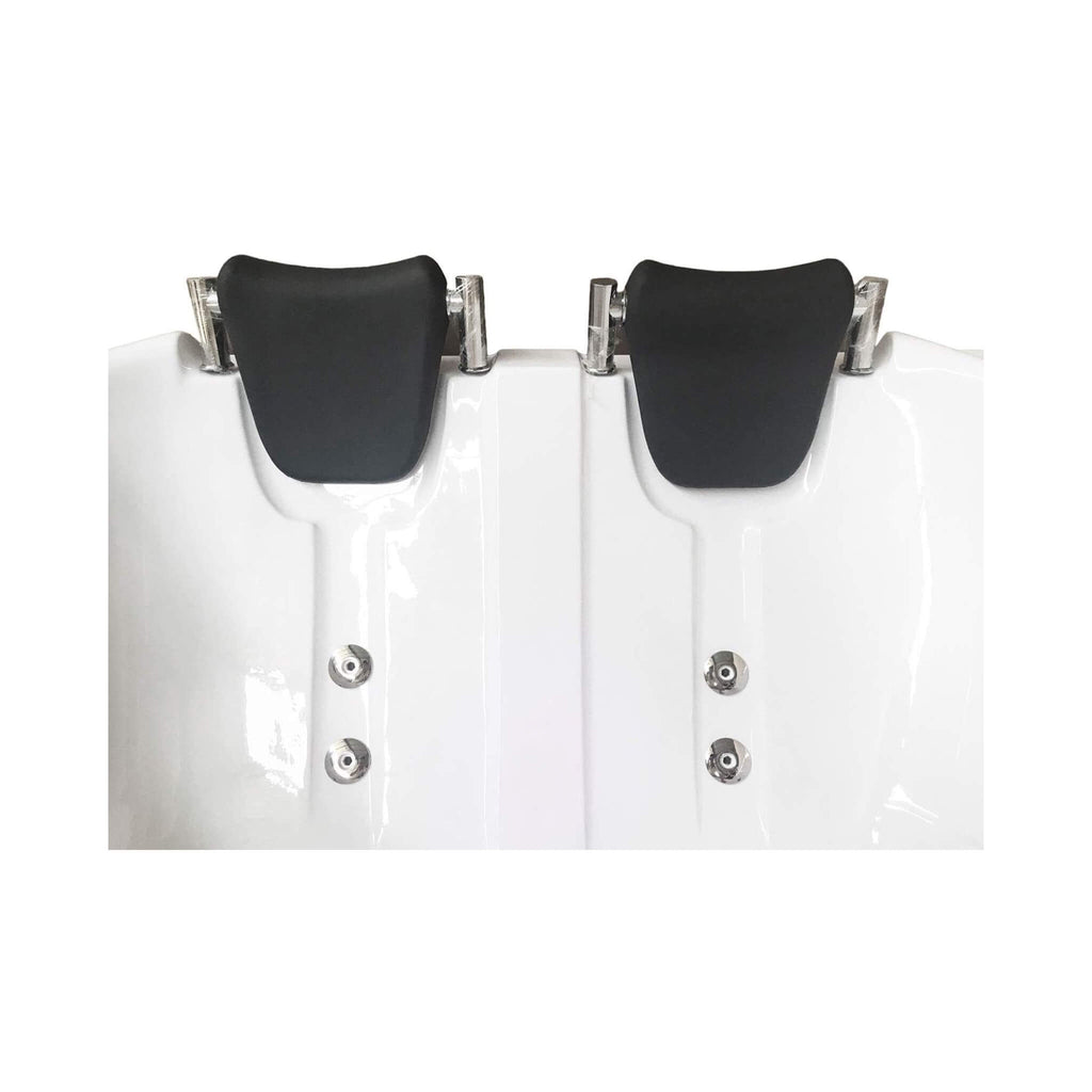 67-Inch Premium 2-Person 16-Jet Whirlpool Hydromassage Bathtub (SAK72851) - Saksby Wholesale - Headrests