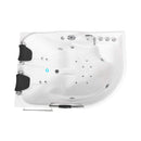 67-Inch Premium 2-Person 16-Jet Whirlpool Hydromassage Bathtub (SAK72851) - Saksby Wholesale - Top View On White Background
