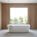 67-Inch Whirlpool Air Bath Soaking Tub With Adjustable Air Blower (SAK68427) - Saksby Wholesale - 
Lifestyle Front View In Bathroom