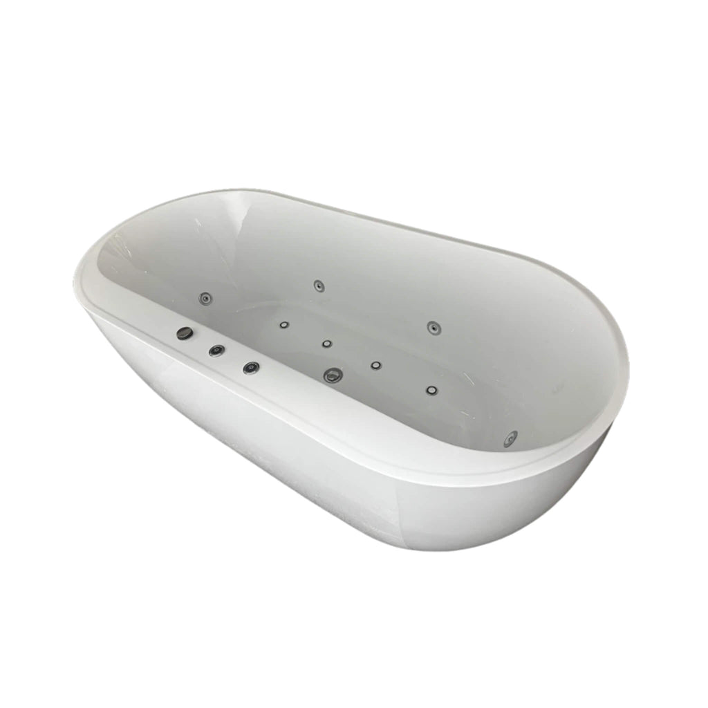 67-Inch Whirlpool Air Bath Soaking Tub With Adjustable Air Blower (SAK68427) - Saksby Wholesale - 
Top Right View