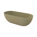 [69X30-Inch] Freestanding Oval Stone Resin Soaking Tub With Overflow Drain (SAK35786) - Saksby Wholesale - Olive Green Front Left View