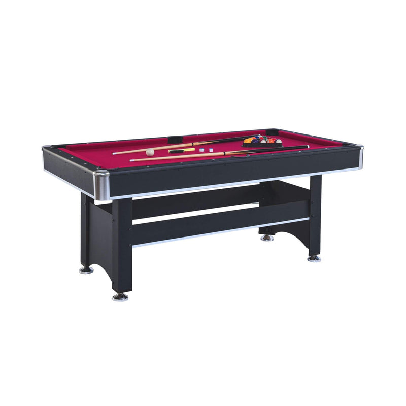 6FT Premium Wooden Multifunctional Pool Table With Table Tennis Top (SAK62751) - Saksby Wholesale - Side View Pool Table in White Background