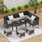 7-Piece Modern Outdoor Patio Furniture Set With Waterproof Cushions And Glass Table (SAK55673) - Saksby Wholesale - Lifestyle