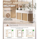 70-Inch Modern Wooden Reception Desk With Lockable Drawers (SAK26148) - Saksby Wholesale - Fully Assembled Delivery