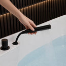 71-Inch Double-End Oval Acrylic Freestanding Whirlpool Tub With Air Bubble Jets (SAK18954) - Saksby Wholesale - Jet View
