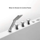 71-Inch Luxury 2-Person Acrylic Whirlpool Tub With LED Lights Jets And Faucet (SAK69173) - Saksby Wholesale - Faucet And Controls