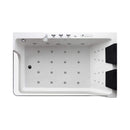 71-Inch Luxury 2-Person Acrylic Whirlpool Tub With LED Lights Jets And Faucet (SAK69173) - Saksby Wholesale - Top View
