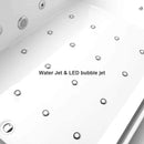 71-Inch Luxury 2-Person Acrylic Whirlpool Tub With LED Lights Jets And Faucet (SAK69173) - Saksby Wholesale - Water And Bubble Jets