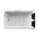 Alora 71-Inch Luxury 2-Person Acrylic Whirlpool Tub With LED Lights Jets And Faucet (SAK91752)