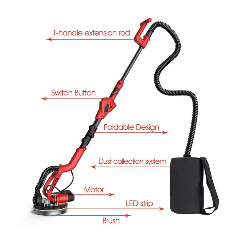 Heavy Duty Drywall Ceiling Pole Sander Vacuum Tool, 710W (SAK93935)