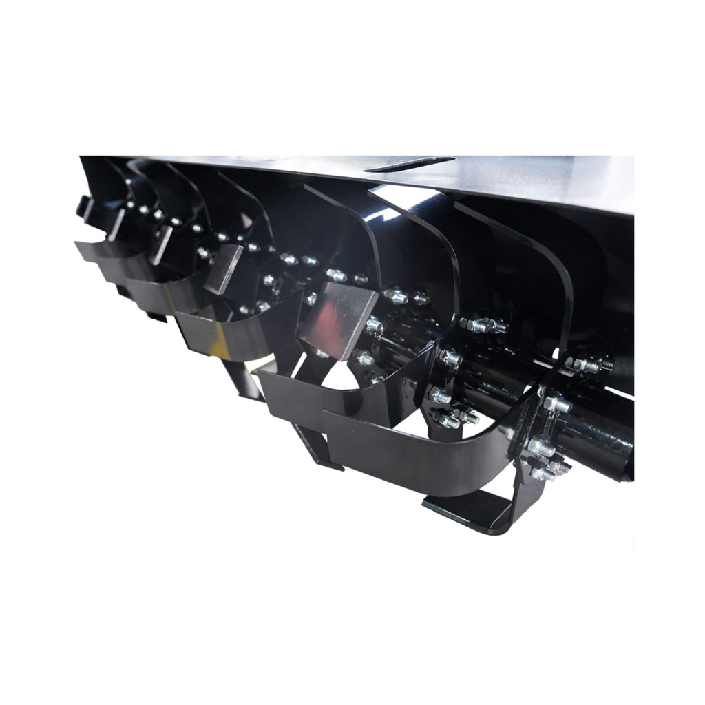 72-Inch Heavy Duty Hydraulic Skid Steer Soil Cultivator Roto Tiller Attachment (SAK45187) - Saksby Wholesale - Blades View
