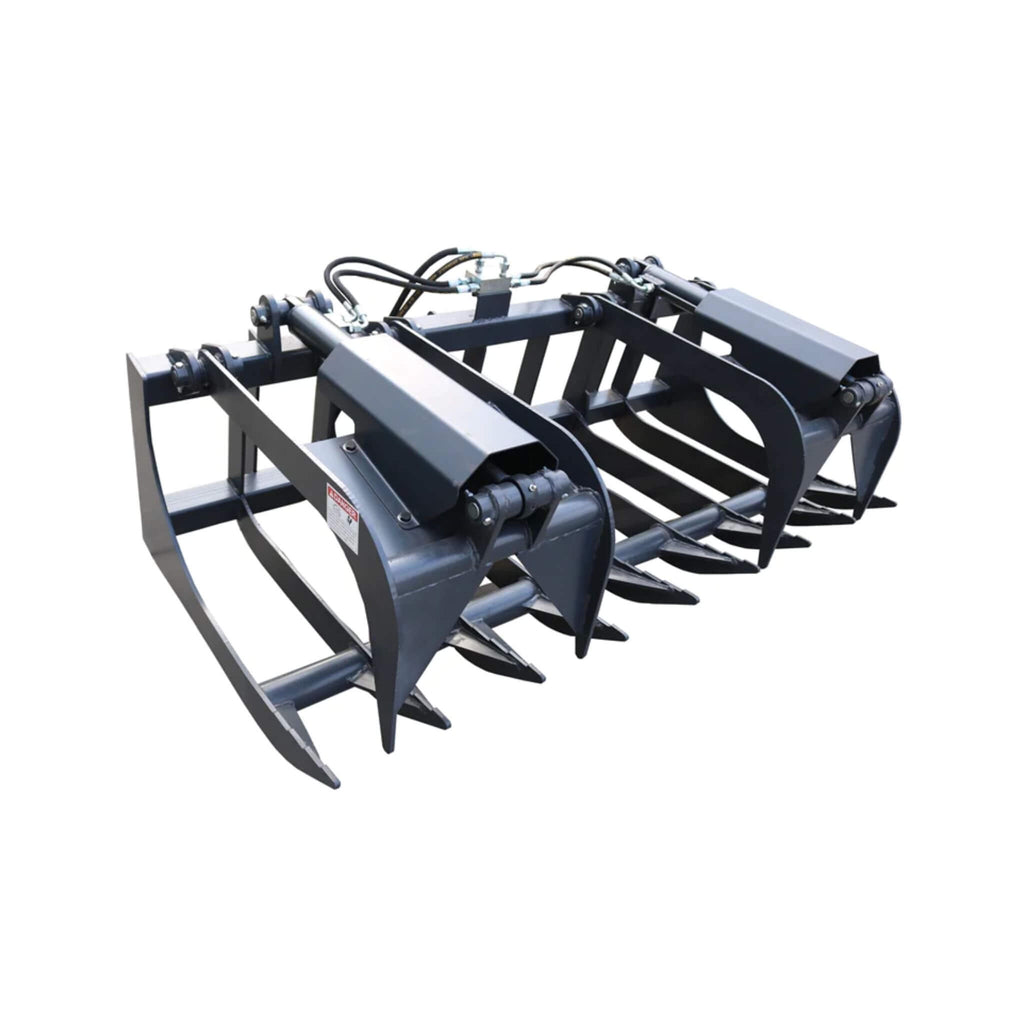 72-Inch Heavy-Duty Root Grapple Bucket Skid Steer Attachment (SAK13874) - Saksby Wholesale - Side Front View
